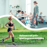 iDonua Calf Brace Compression for Torn Calf Muscle fit Men & Women, Innovative 2 Layer Elastic Calf Support Bandage for Legs adds Extra Pressure for Strain, Swelling, Cramps, Varicose Vein -S/M