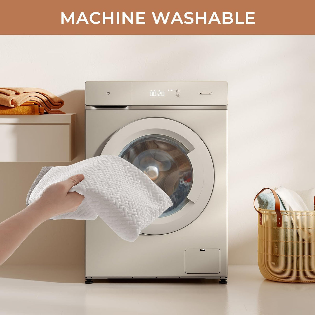 Sasttie Wedge Pillow, Bed Wedge Pillow Set for After Surgery, Acid Reflux and Sleeping, 3-Piece Detachable Design, Adjustable Height, White & Dark Grey