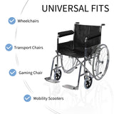 SPRING SEAON Wheelchair Armrest Covers 2 Pack Soft Memory Foam Wheelchair armrest Pads Wicking Washable for Office Transport Chair (Black)