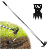 2 in 1 Weed Puller Tool with 60" Long Handle for Yard, Lawn, Patio, Garden