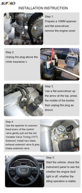 Aupoko Intake & Exhaust Camshaft Position Actuator Solenoid Valve Kit for GM Chevy Malibu HHR Buick Pontiac 2.0L / 2.2L / 2.4L, Replaces# 12655421, 12655420