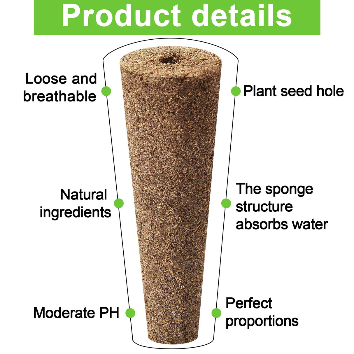Chumia 200 Pcs Hydroponics Grow Sponges Replacement Root Growth Sponges Pods Kit Seed Starter Pods for Hydroponics Growing System Garden Patio