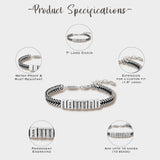 Personalized Stainless Steel Bracelet for Men - Custom Gold, Silver, Black Bracelets, Father Day Gifts for Husband, Dad, Boyfriend, Groomsmen, Birthday, Wedding, Anniversary, Friendship, Gift for Him