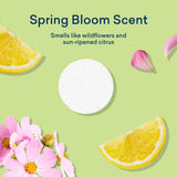 BLUELAND Laundry Detergent Tablets, 60 Count, Spring Bloom Scent, Plastic-Free Eco-Friendly Pods, Sheets, Liquid Alternative - Natural, Gentle, Non Toxic