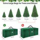 BALEINE 7.5 ft Christmas Tree Storage Bag, Heavy Duty 900D Oxford Fabric with Reinforced Handles and Dual Zippers Wide Opening, Extra Large Storage Container (Green)