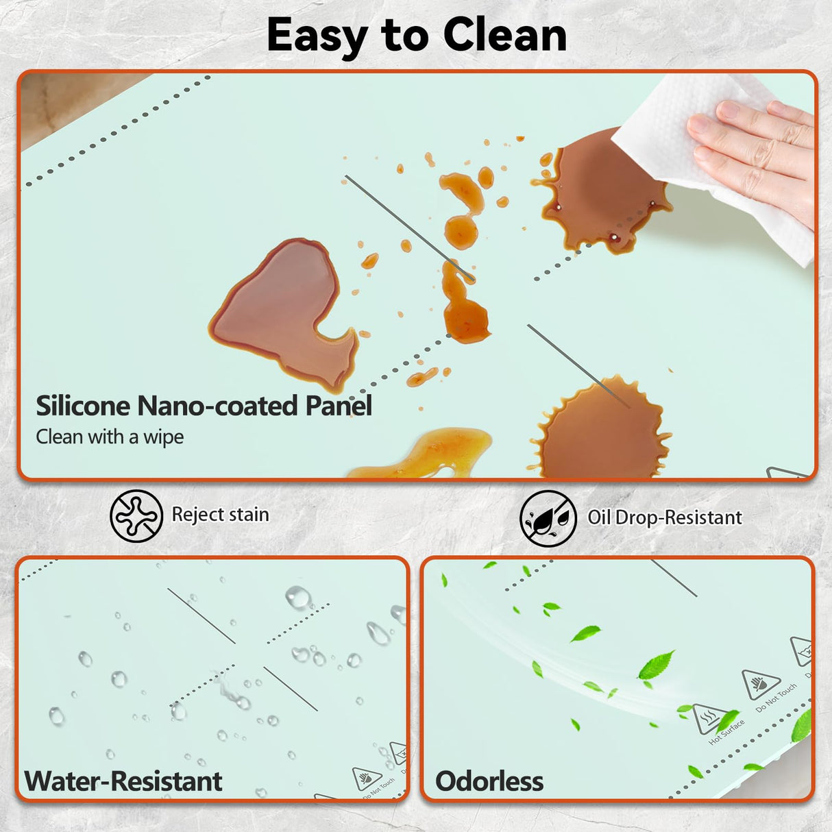 Electric Food Warming Mat with 9 Temperature Settings, Quick Heating Pad, Auto-Off Timer, Portable Silicone Food Warmer for Parties and Buffets