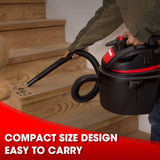 Shop-Vac 5760288 2.5 Gallon Wet/Dry Vacuum, 2.5 Peak HP, 1.25 Inch Diameter x 4 Ft Hose, Portable Compact Design