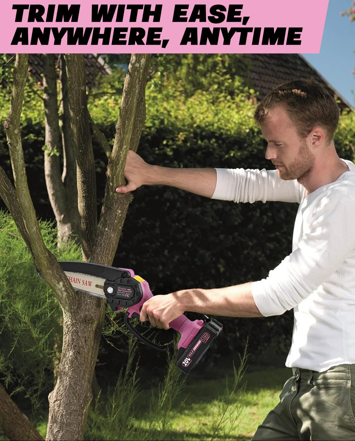 Saker Mini Chainsaw|6 Inch Chainsaws[2025 Upgraded]|Mini Cordless Electric Chain Saw|Small Handheld Portable Chain Saws Battery Powered Chain Saw for Tree Trimmer and Garden,Christmas Gifts