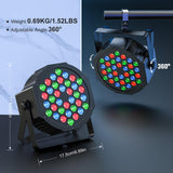 36LED Stage Lights RGB Par Light DMX Lighting Stage Uplights for Events Music Dances Shows Party Wedding Church School Christmas Club (4 Packs)