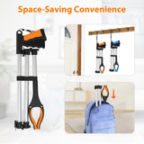 2-Pack 43" Extra Long Grabber Reacher Tool, Foldable Reacher Grabber Pickup Tool with 360° Rotating Jaw + Magnets, 4" Wide Claw Opening Trash Picker Upper Grabber, Grabbers for Seniors Heavy Duty