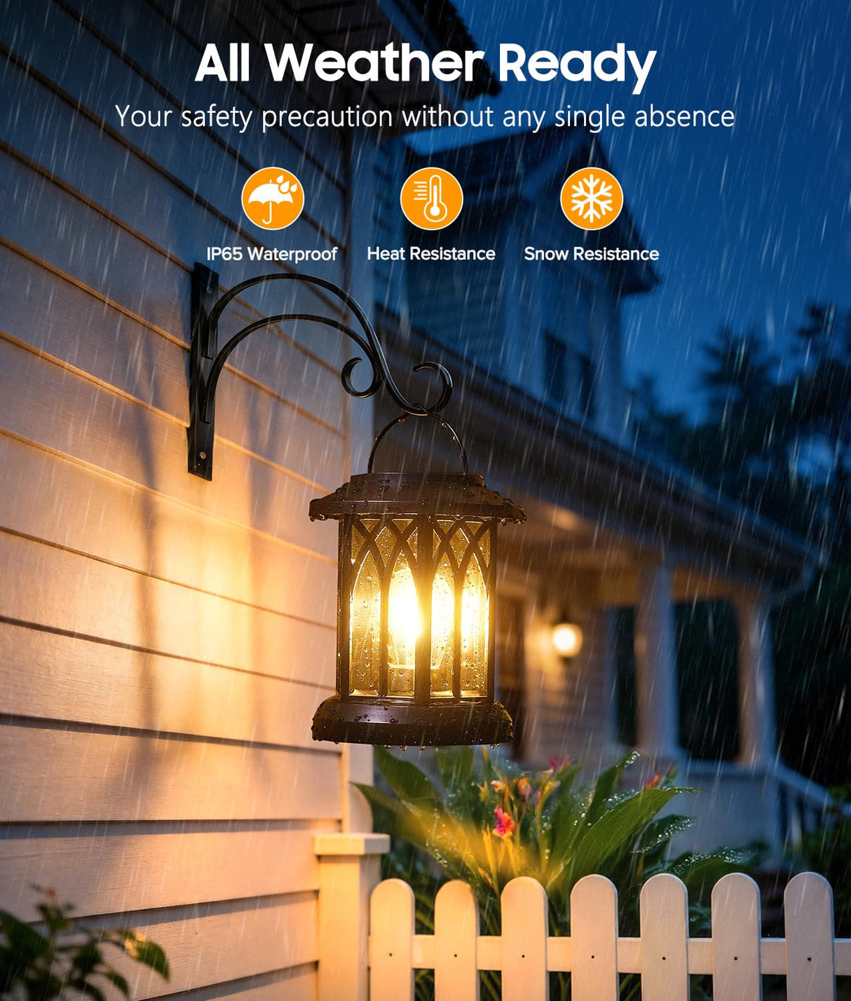 TuyLuxe Solar Lantern Outdoor Lights with Wall Mount Kit, 2 Pack Upgraded Solar Lanterns Outdoor Waterproof, Hanging Solar Lights for Outside Decorative Yard Patio Path Porch Garden Decor