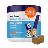 Vetnique Glandex for Dogs Anal Gland Chews 60ct Pumpkin + Digestive Enzymes