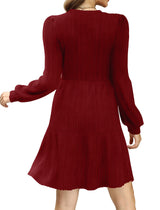 Sampeel Holiday Dresses for Women Elegant Sweater Party Dress Christmas Outfits 2025 Red L