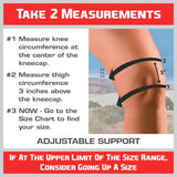 TechWare Pro Knee Brace Support - Relieves ACL, LCL, MCL, Meniscus Tear, Arthritis, Tendonitis Pain. Open Patella Dual Stabilizers Non Slip Comfort Neoprene. Black XLarge