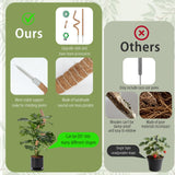 3 Pack Moss Pole, 48 Inch Monstera Plant Support, Moss Poles for Climbing Indoor Plants, Bendable Coco Coir Plant Support Stakes for Potted Plants, Pothos, Philodendron