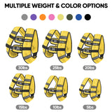 APEXUP Weighted Vest with 5lbs/10lbs/15lbs/20lbs/25lbs/30lbs Weights and Reflective Stripe, Weight Vest Men Women for Workout, Strength Training, Running (Yellow, 10lbs)