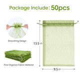 Kikhope 50 Pcs Fruit Protection Bags, 9.5x13.5 inch Garden Netting Bags