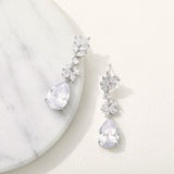 SWEETV Marquise Wedding Earrings for Brides, Bridesmaids