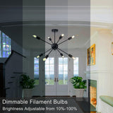 TJOY 12 Pack A19 Vintage LED Edison Bulbs, Dimmable, 60W Equivalent, High Brightness 5000K Daylight, Ultra-Bright, 8W E26 Standard Base, 800 Lumens, CRI80+, Clear Glass Filament Bulb for Home