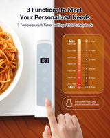 42"x16" Warming Mat for Food Extra Large, Extendable Food Warming Mat, Electric Warming Tray for Buffets Party with 7 Adjustable Temperature, 6 Timer, Silicone Food Warmer for Parties Home Countertop