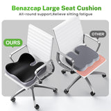 Benazcap X Large Seat Cushion for Sciatica Pain Relief, 2024 Upgraded Seat Cushions for Office Chairs, Desk Chair Cushions/Office Chair Cushion, Tailbone Pain Relief Cushion for Car/Wheelchair