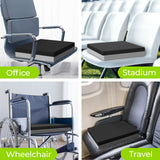 AUVON Ventilation Seat Cushion with Innovation Heat Dissipation Design, Anti-bedsore Wheelchair Cushion with Supportive Memory Foam, Waterproof & Anti-slip Cover, Improve Lower Back & Tailbone Comfort