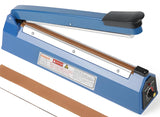 Impulse Sealer 12 inch Manual Heat Sealer Machine with Adjustable Heating Mode, ABS Shrink Wrap Bag Sealers for Plastic PE PP Bags, Portable Poly Bag Sealing Machine with Extra Replace Kit(Blue)