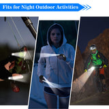 LED Flashlight Gloves, Fathers Day Dad Gifts from Daughter Son Wife, Gift for Men Boyfriend Husband Him Birthday Christmas, Cool Gadget Finger Lights Waterproof for Camping Fishing Repairing (Black)