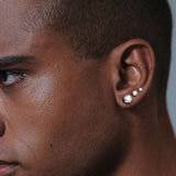 MDFUN Stud Earrings for Men Women 925 Sterling Silver Post Earring
