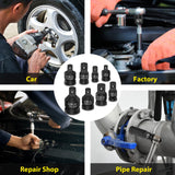 WYBENZ 6PCS Impact Socket Adapter and Reducer Set, 1/4" 3/8" 1/2" 3/4" Impact Adapter Set with Storage Case, Impact Driver & Wrench Conversion Kit Socket Reducer Set Mechanic tools
