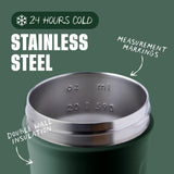 BlenderBottle Sport Insulated Stainless Steel Shaker Bottle with Wire Whisk, 24-Ounce, Forest – Protein Shakes & Hydration for Athletes & Fitness Enthusiasts, Easy Mixing, Keeps Drinks Cold, Lockable Lid