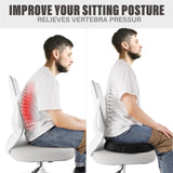 WAOAW Seat Cushion, Office Chair Cushions Butt Pillow for Car Long Sitting, Memory Foam Chair Pad for Back, Coccyx, Tailbone Pain Relief, Car Seat Cushion, Gifts for Men Women (Black)