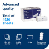 Tork PeakServe Continuous Hand Towel White H5, Advanced, Compressed, 12 x 410 sheets, 105065