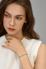 Pearich 14K Gold Filled Turquoise Tennis Bracelets For Women