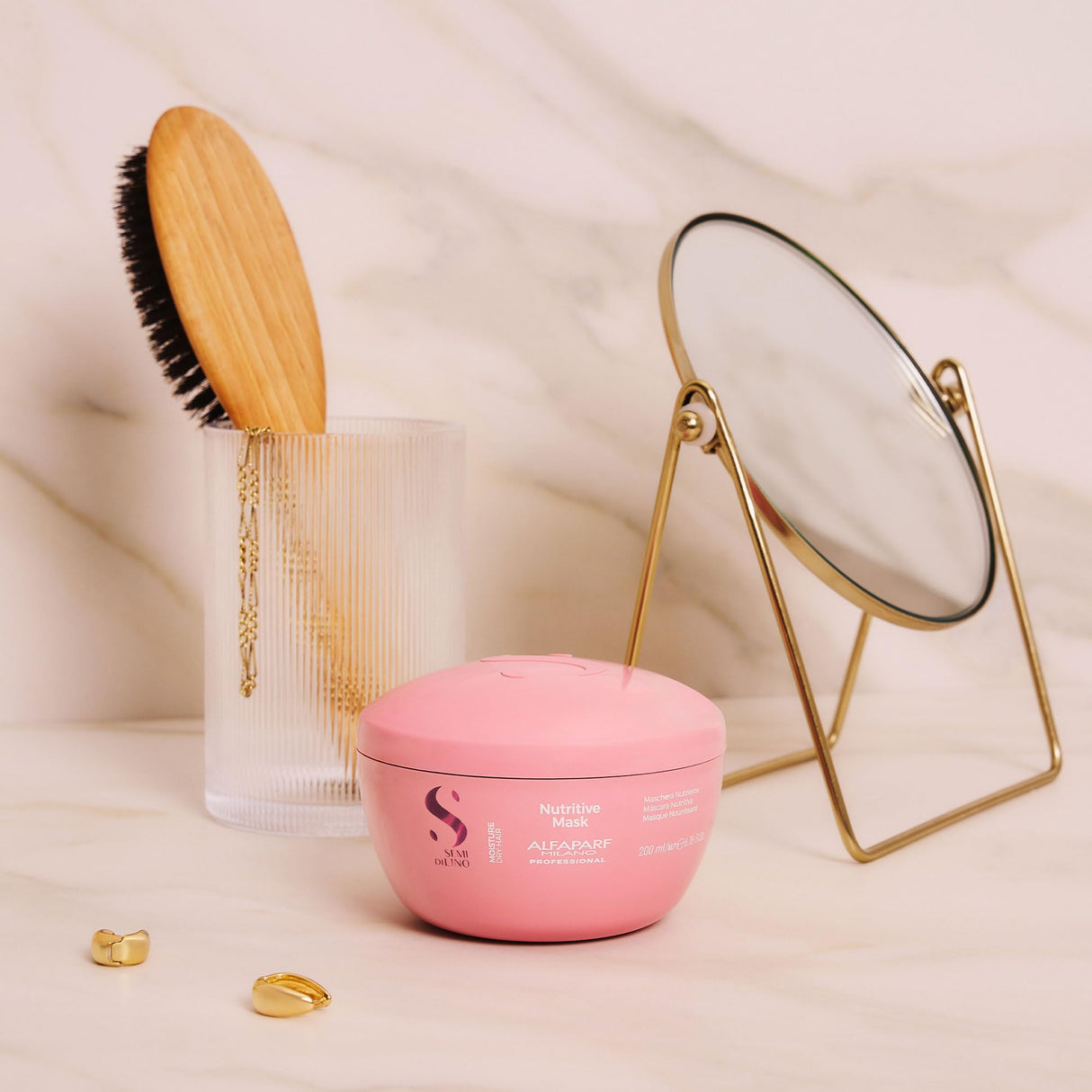 Alfaparf Milano Semi di Lino Moisture Nutritive Sulfate Free Shampoo and Hair Mask Set for Dry Hair - Hydrates, Nourishes, Softens - Safe on Color Treated Hair - Adds Shine and Softness