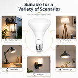 MASTERY MART 12 Pack BR30 LED Light Bulb, E26 Led Bulb 65 watt, 5000K Daylight 10W Dimmable 700 Lumen，Recessed Wide Flood Light Bulb for Indoor Kitchen Ceiling