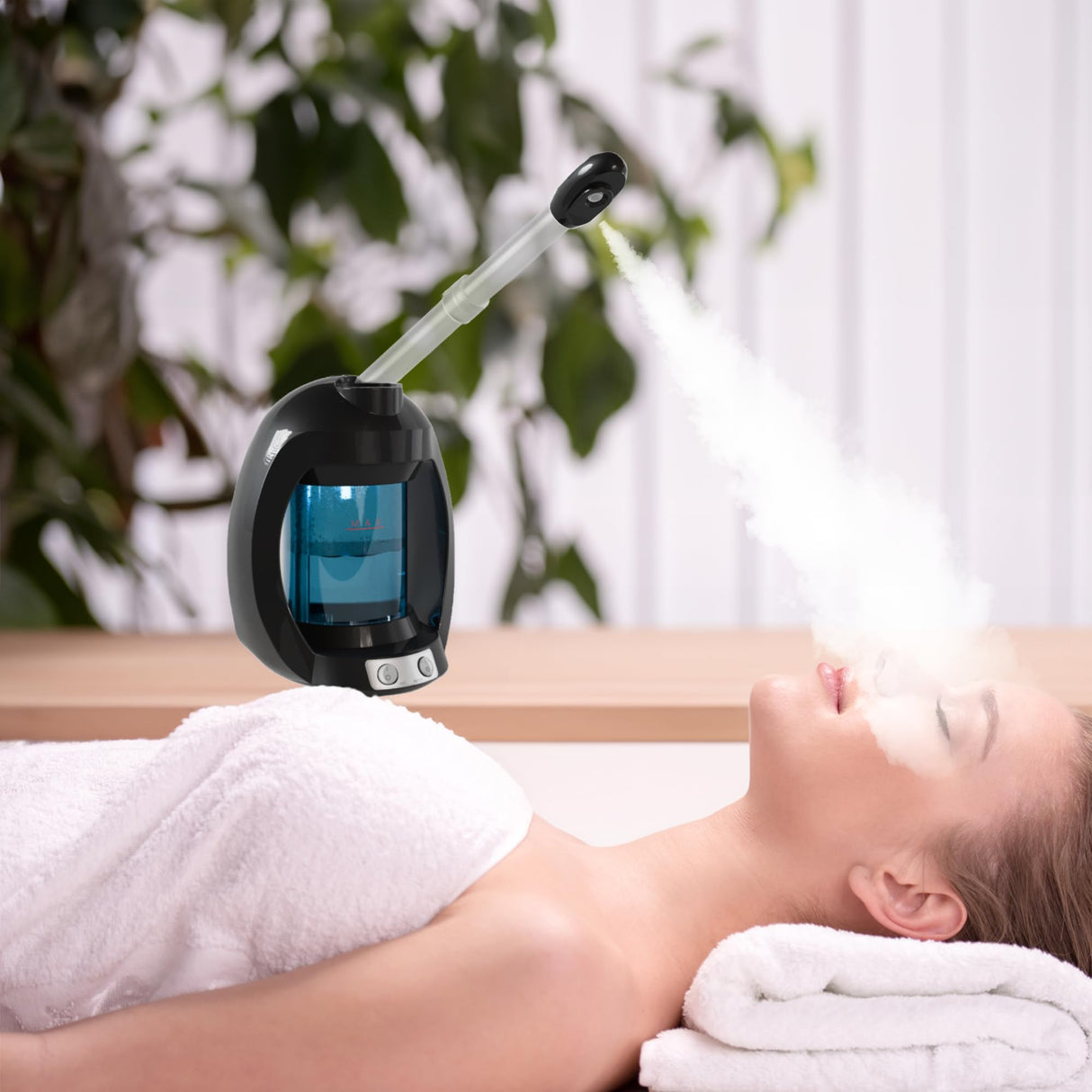 Facial Steamer-Portable Facial Steamer for Face, Nano Ionic Face Steamer for Facial Deep Cleaning, Vaporizador Facial Steamer for Esthetician, Professional Facial Steamer for Home Facial Spa. (Black)