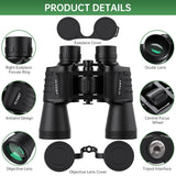20x50 High Powered Binoculars for Adults, Waterproof Compact Binoculars with Low Light Vision for Bird Watching Hunting Camping Travel Cruise Hiking Sports Stargazing, Christmas Birthday Gifts for Men