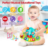 Baby Piano Toys 6-12 Months, Elephant Piano Keyboard Newborn & Infant Toys