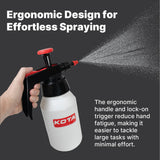 KOTA 1 L Adjustable Hand Pump Pressure Sprayer, Heavy-Duty Multipurpose Bottle for Automotive Solvents, Surface Prep & Car Detailing, Chemical-Resistant PE Construction, Adjustable Spray Pattern 6990