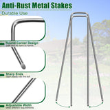 12 Inch Galvanized Landscape Staples Stakes, 25/50/100/200pcs Garden Metal Stakes for Weed Barrier Fabric, Fence Stakes, Tent Stakes, Christmas Decorations (50pcs)