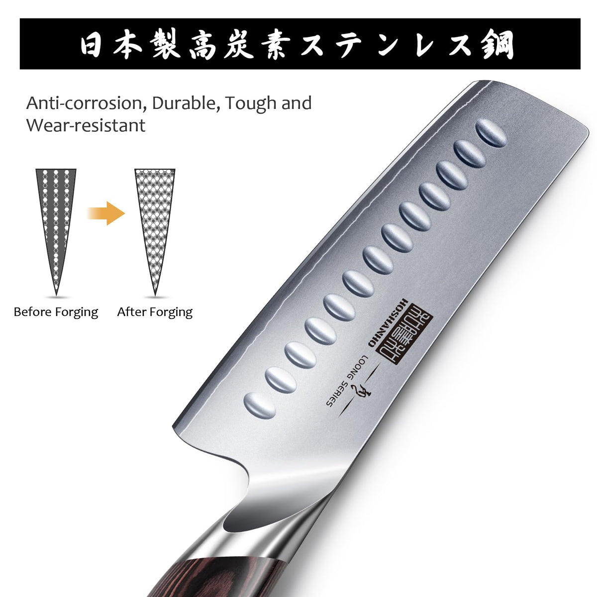 HOSHANHO 7 Inch Nakiri Knife, Ultra Sharp Japanese Kitchen Chef Knife
