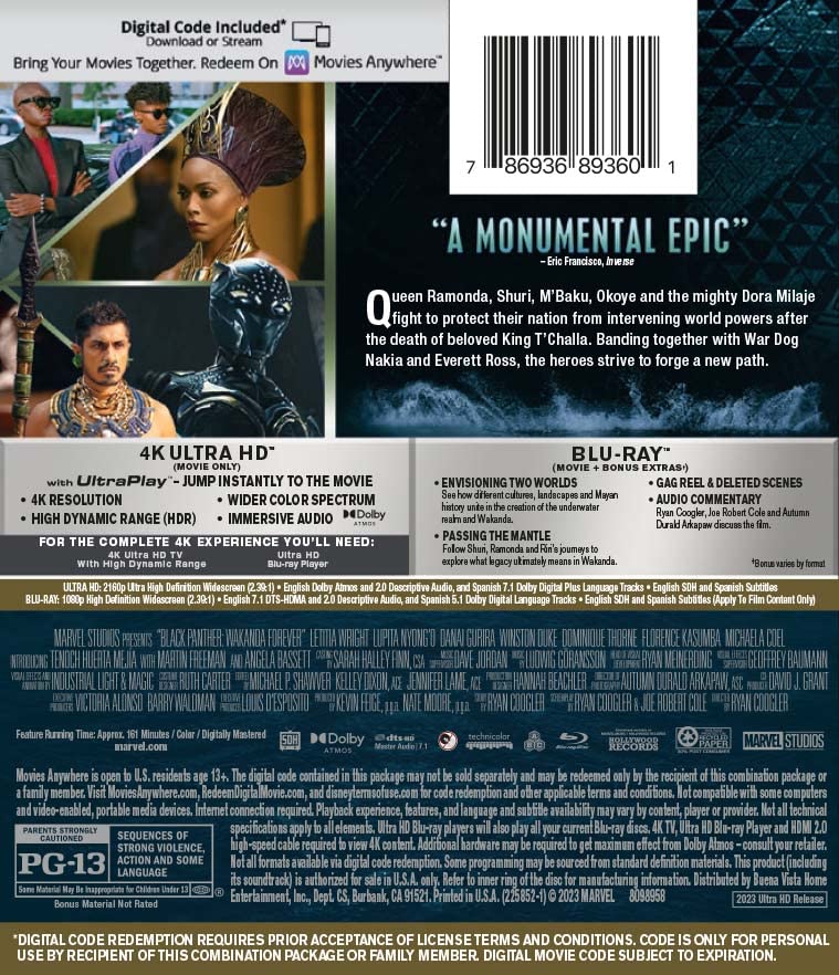 Black Panther: Wakanda Forever [Blu-ray]