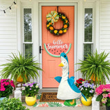 ARGOOFG Summer Porch Goose Outfits for Large 23" H Statue Decor, Shark Blue Costume Set Clothes for Outdoor Patio Lawn Garden Plastic Cement Statue Decoration