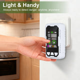 5-in-1 Carbon Monoxide Detector Combo with LCD Display, Detects CO, Natural Gas, Smoke, Temperature, Humidity for Home Hotel, Camping RV, Apartment Safety, Plug-in Monoxide Alarm HD Screen 1 Pack