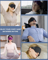 MZOO Sleep Eye Mask for Side Sleeper Men Women, Zero Eye Pressure 3D Sleeping Mask, Light Blocking Patented Design Night Blindfold, Soft Eye Shade Cover for Travel, Blue