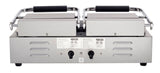 Kratos Commercial Electric Panini Sandwich Grill with Grooved Top and Smooth Bottom Plates, 18.7"x9" Cooking Surface, Commercial Countertop Panini Press, 120V, 3500W (29Y-025)