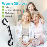 TAILI Shower Grab Bar 2 Pack Suction Grab Bars for Bathtubs and Showers, Heavy Duty Shower Handle Removable Shower Handrails for Seniors and Elderly, Bathroom Safety Grip No Drilling Waterproof, Black