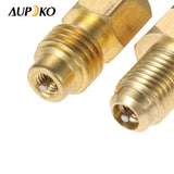 Aupoko R1234YF Adapters with Valve Core, 1/2’’ ACME Left Hand x 1/4’’ SAE Vacuum Hose Pump Fittings Connection for R12 to R1234yf Refrigeration Conversion