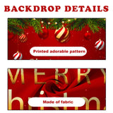 COSEVIER Christmas Garage Door Cover Banner, Red Festival Large Hanging Backdrop Door Banner, Merry Christmas Happy New Year Xmas Garage Wall Decorations for Holiday Party Décor, 7x16 FT